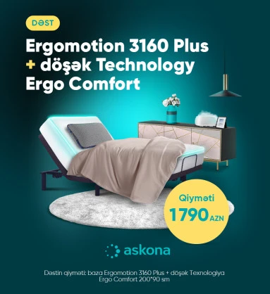 Yuxu üçün İdeal Cütlük: Ergomotion 3160 Plus + döşək Ergo